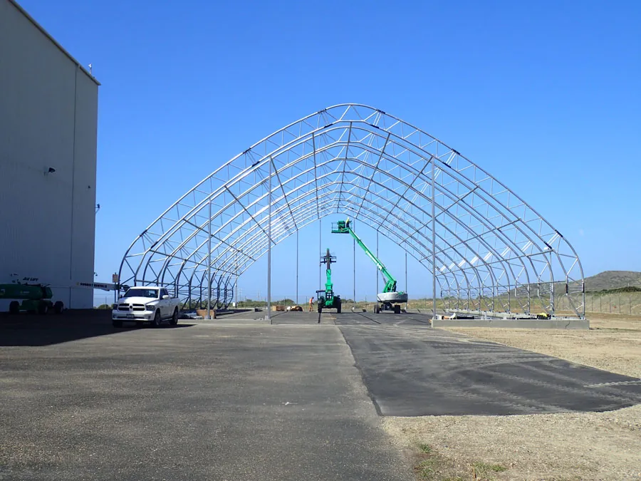 Vandenberg Horizontal Integration Facility Fabric Shelter Building 521 — Industrial and Institutional Structural Engineering, Vandenberg Space Force Base, CA