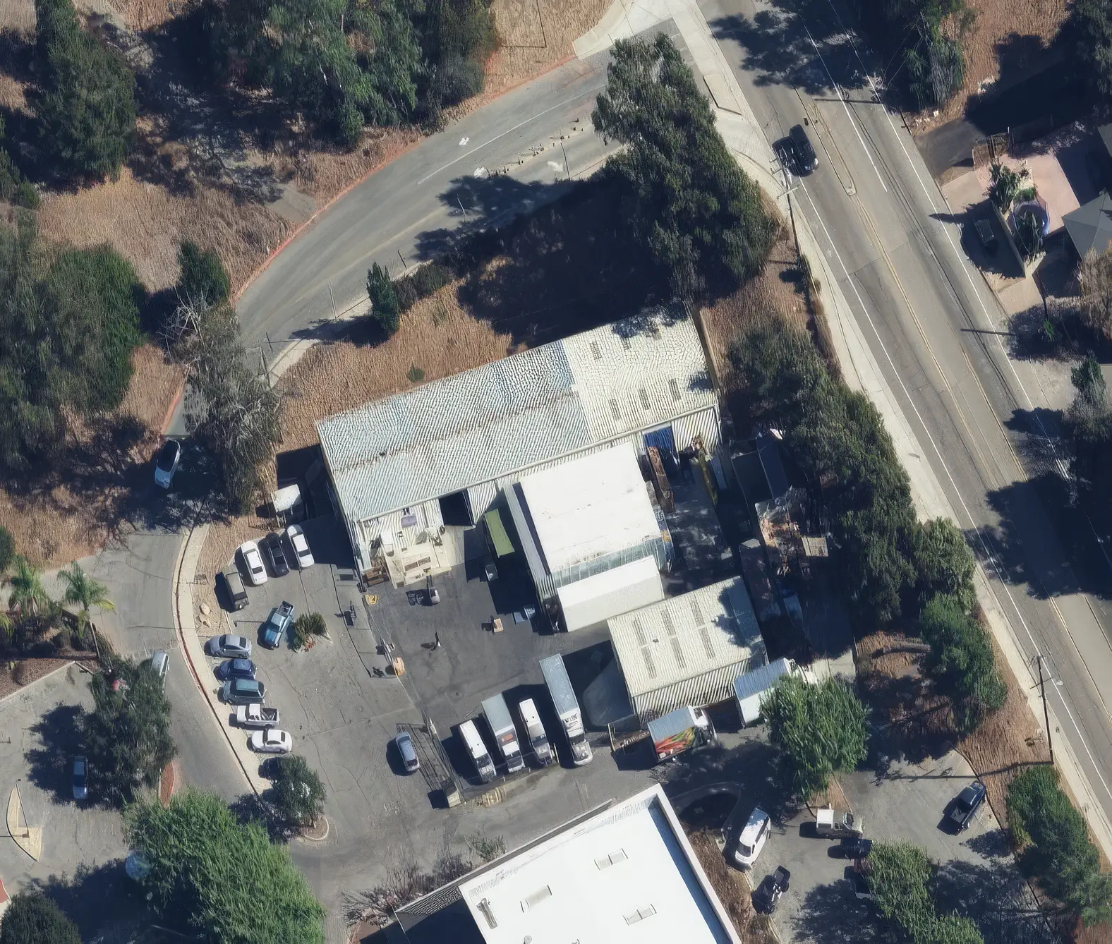 Aerial view of the Sheriff Annex site on Hollister Avenue